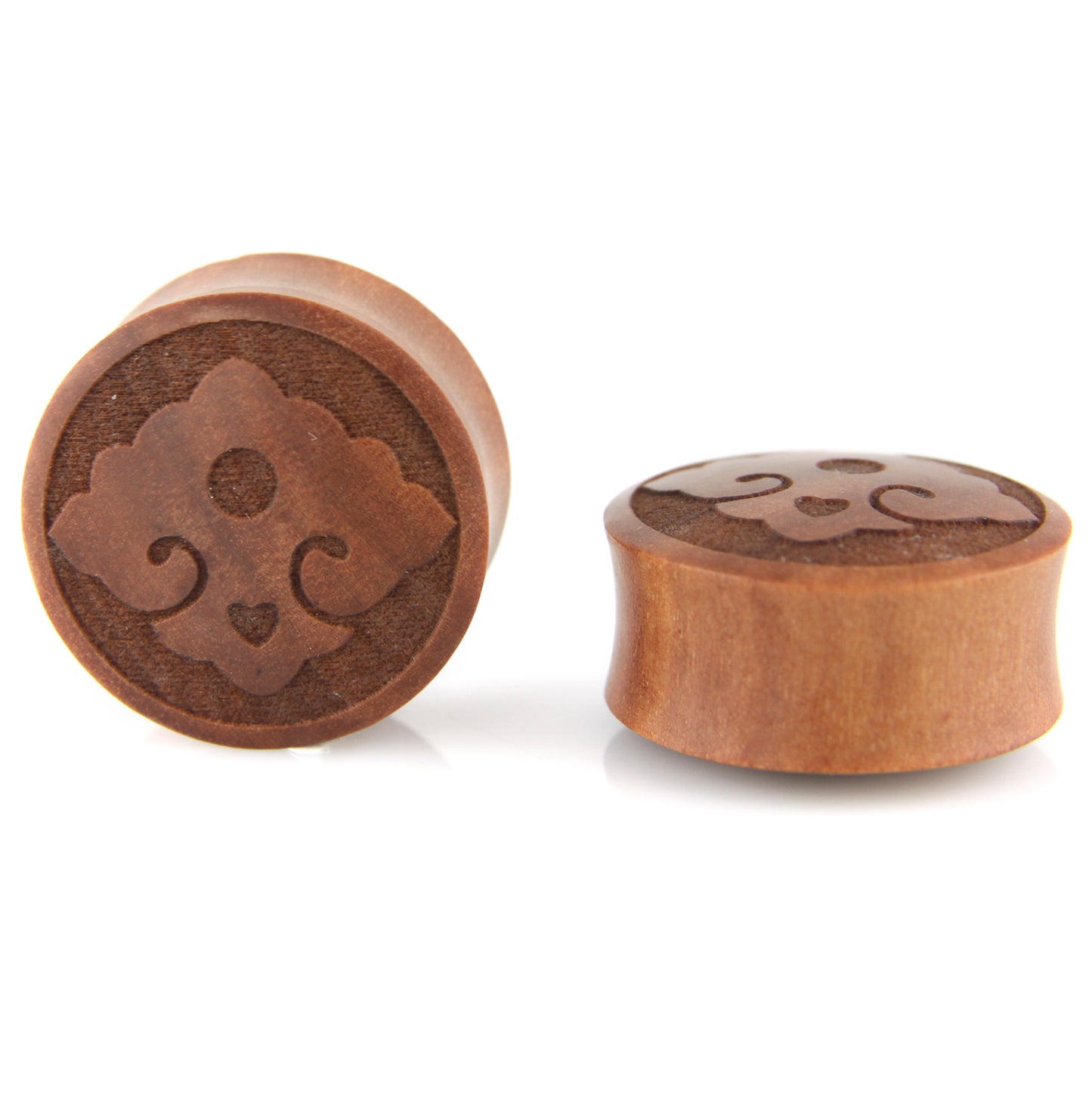 Hand Carved Wood Diamond Mala Ear Plugs – image 7 – Evolatree Jewelry