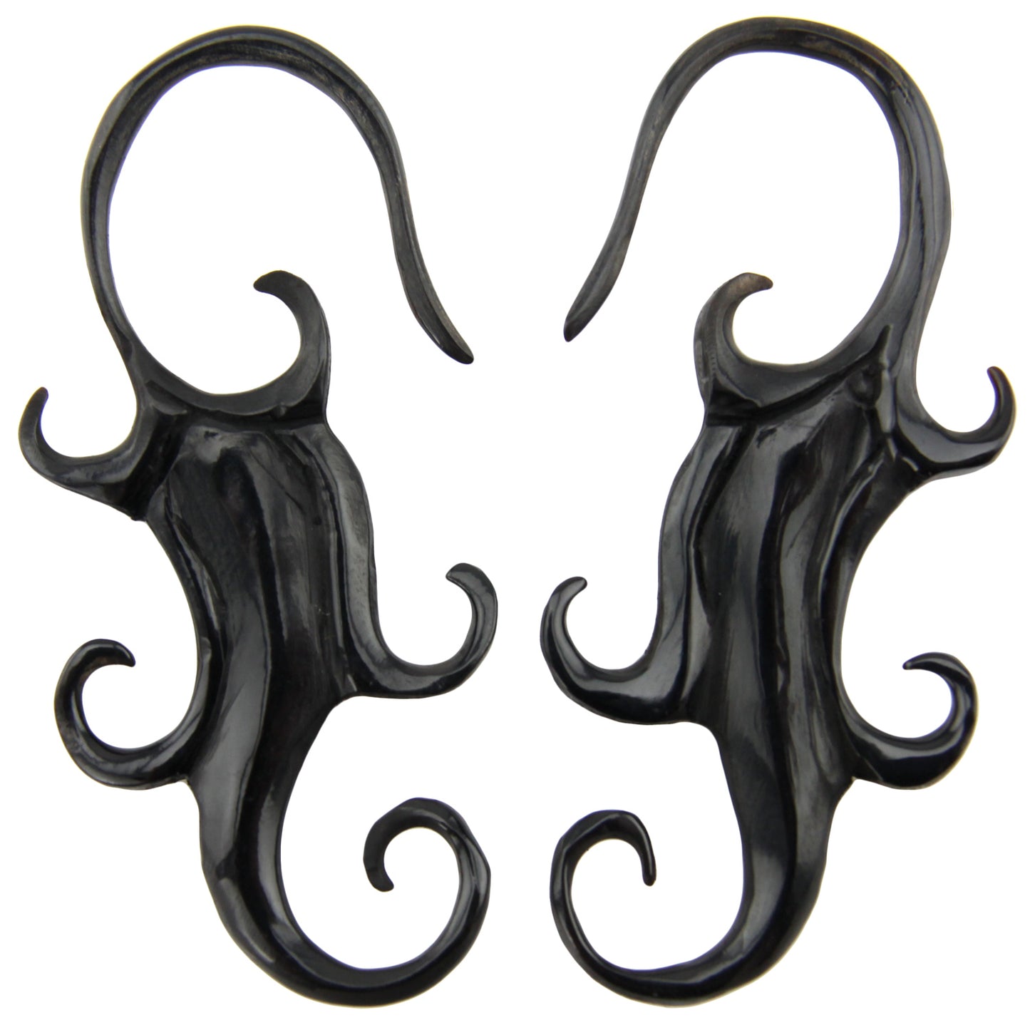 Hand Carved Horn Gecko Flower Ear Gauges - 2mm / 12g – Evolatree Jewelry