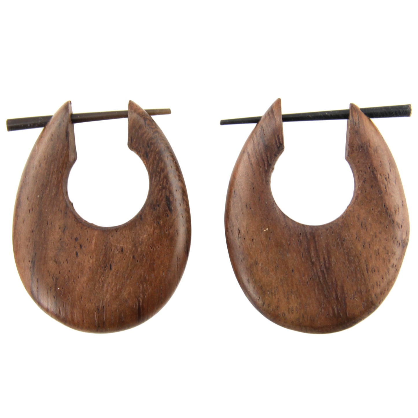 Hand Carved Horn Wood Hoop Earrings – Evolatree Jewelry