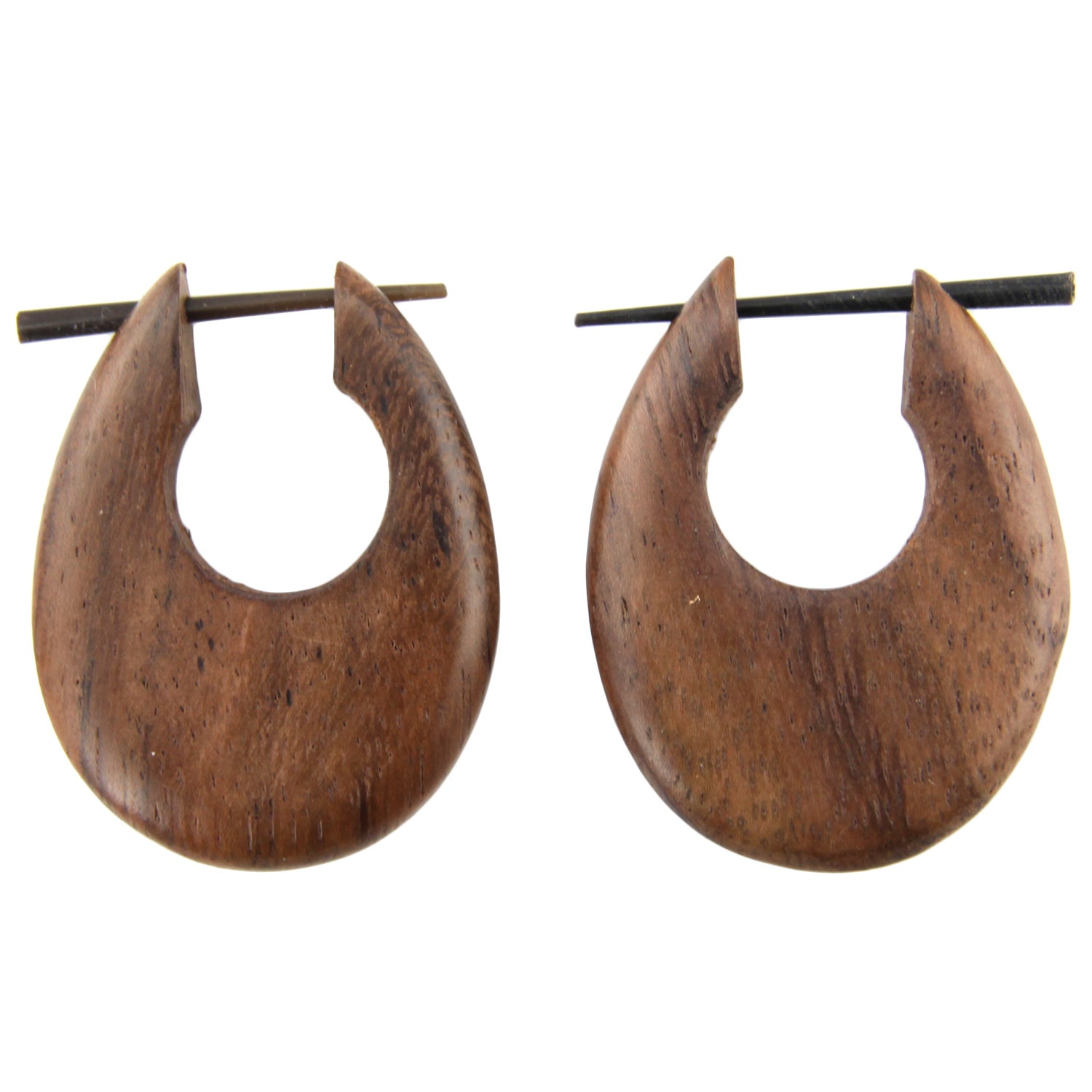 Hand Carved Horn Wood Hoop Earrings – Evolatree Jewelry