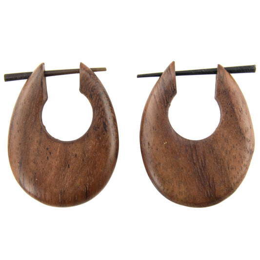 Hand Carved Horn Wood Hoop Earrings – Evolatree Jewelry