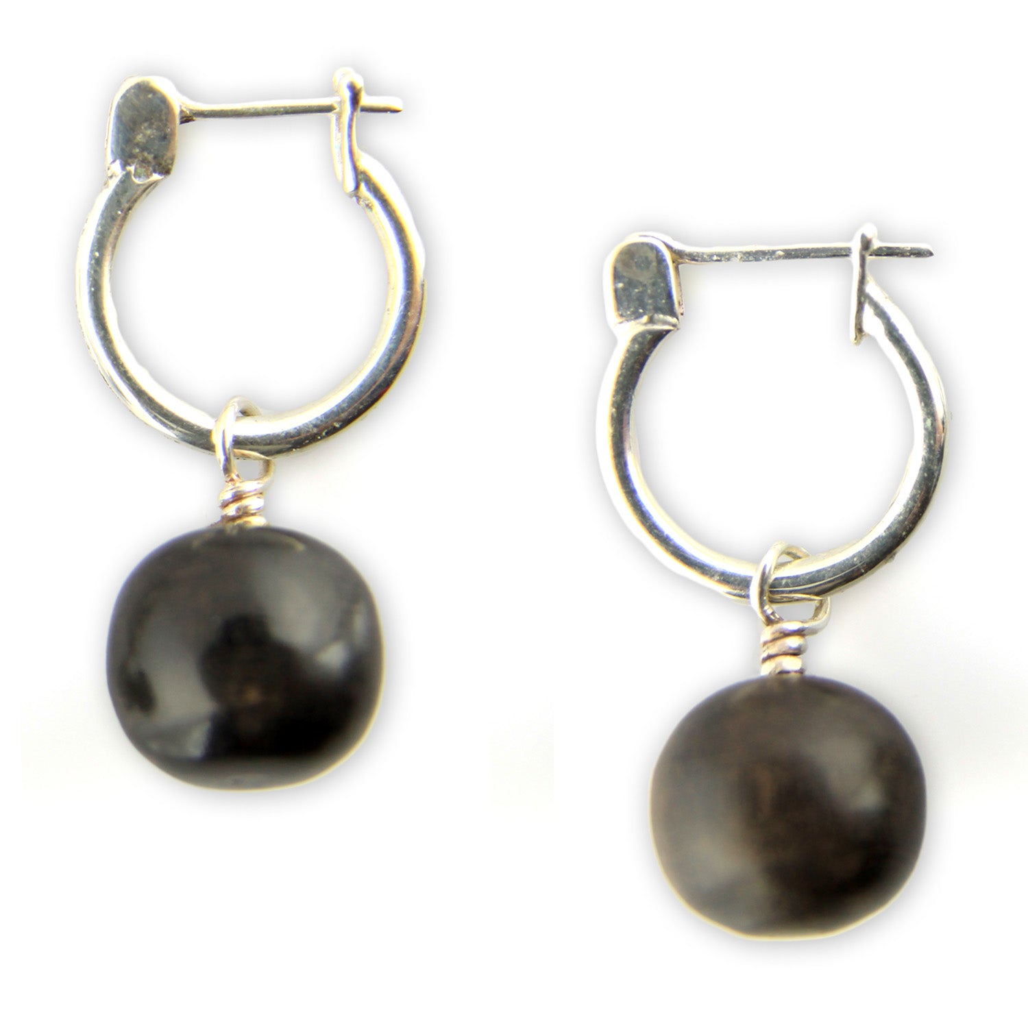Handcrafted Silver and Wood Hoop Earrings – image 3 – Evolatree Jewelry