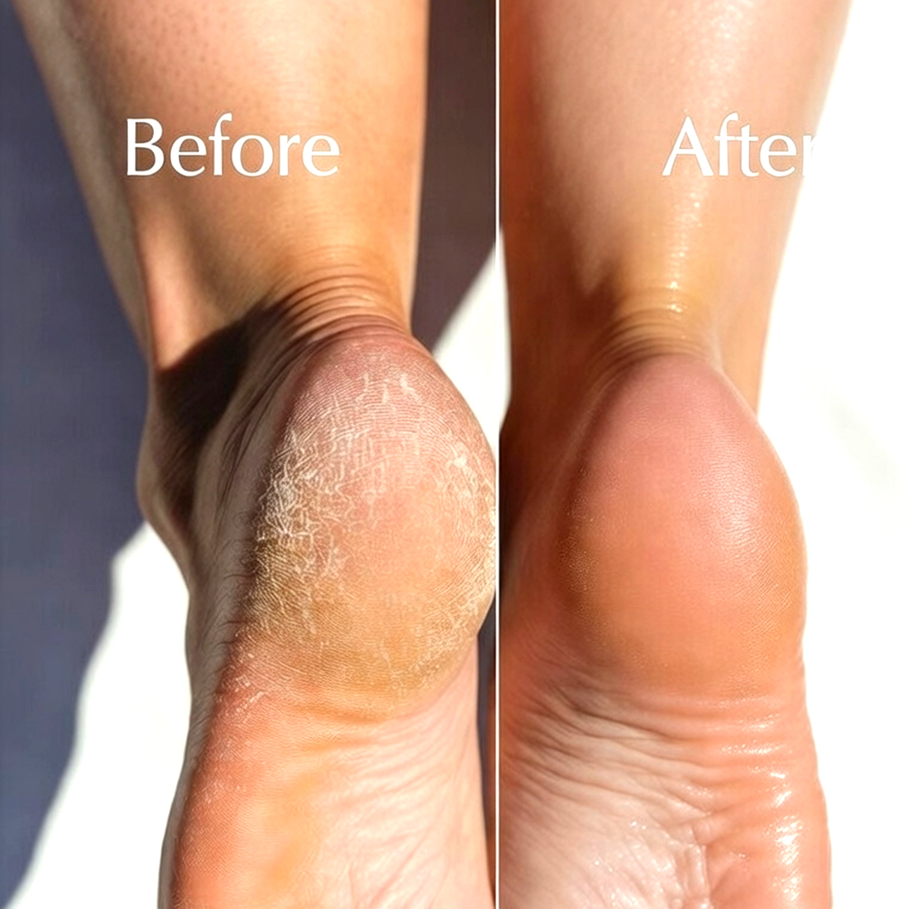 Before after pumice stone results – cracked heels to smooth soft feet callus treatment natural exfoliation
