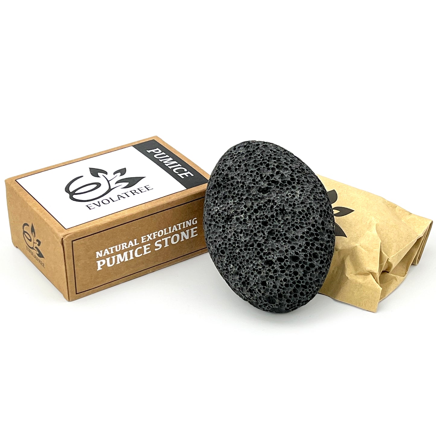 Pumice Stone for Feet by Evolatree - Foot Scrubber for Exfoliating Dry Dead Skin - Pedicure Foot Stone Removes Callus on Hands, Heels, and Body - Natural Foot Care