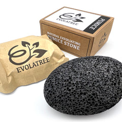 Pumice Stone for Feet by Evolatree - Foot Scrubber for Exfoliating Dry Dead Skin - Pedicure Foot Stone Removes Callus on Hands, Heels, and Body - Natural Foot Care